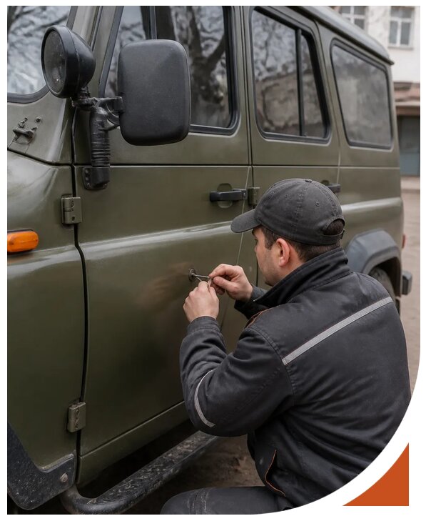 Профессиональное вскрытие автомобиля УАЗ без повреждений в Златоусте